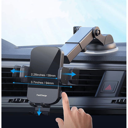 Yama's popular air outlet car wireless charging bracket 15W fast charging car mobile phone charging intelligent induction bracket