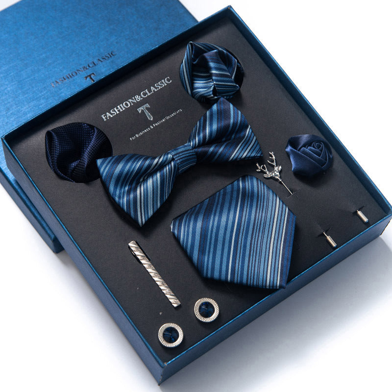 Spot tie set, bow tie, 8 piece set men's accessories