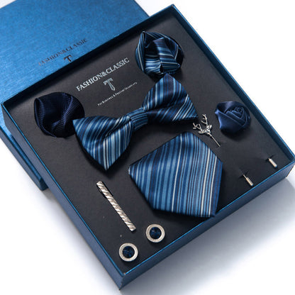 Spot tie set, bow tie, 8 piece set men's accessories