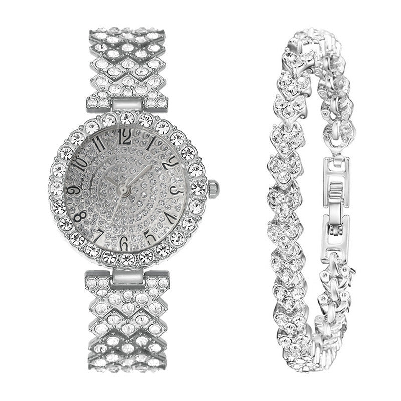 SILVERY LUXE CRYSTAL ROMAN SET