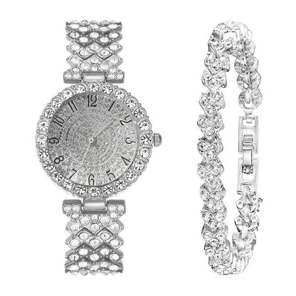 SILVERY LUXE CRYSTAL ROMAN SET