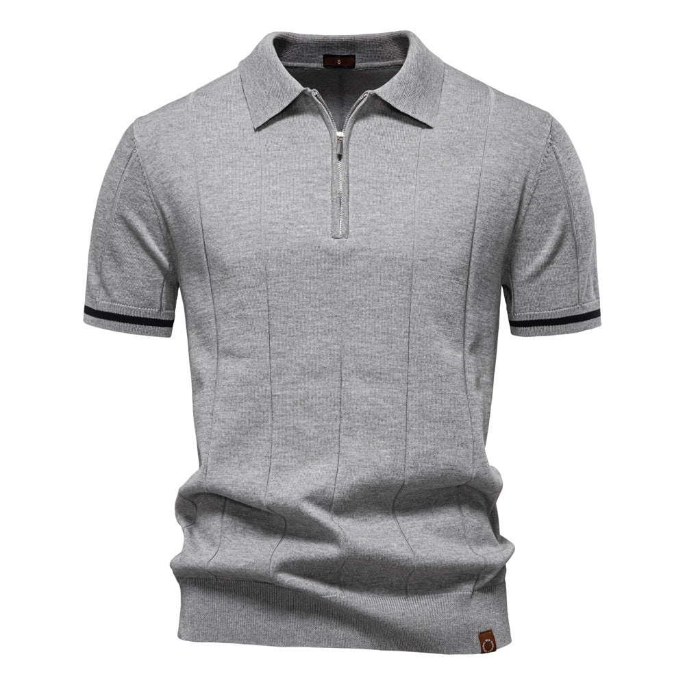 Men's Business Casual Wool Knit Polo Shirt