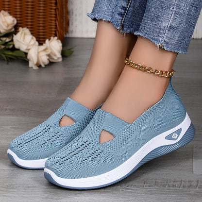 Women's Breathable Woven Slip-On Casual Shoes