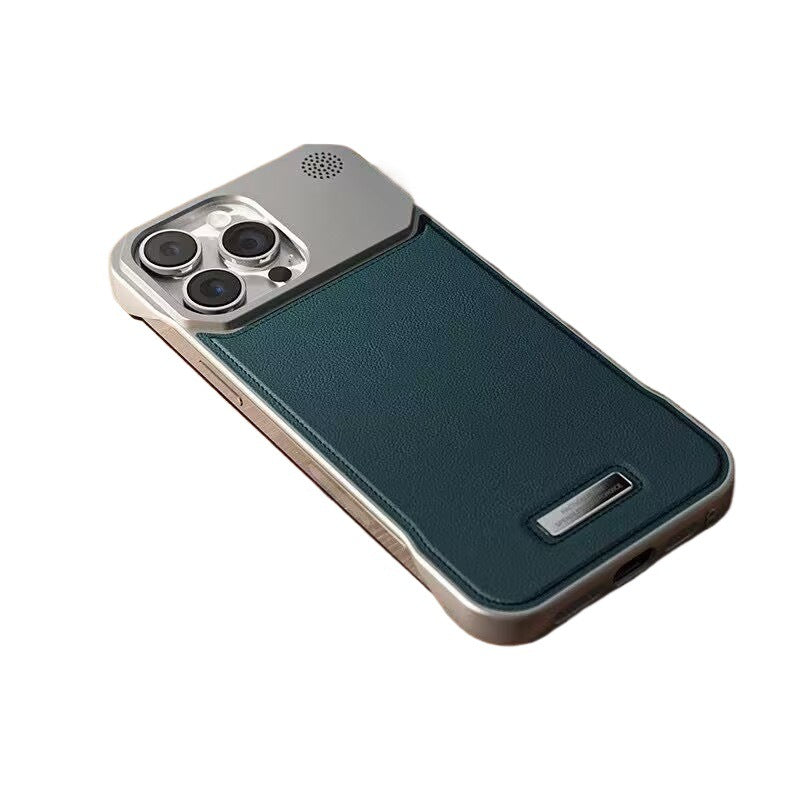Metal Magnetic Leather Case for iPhone
