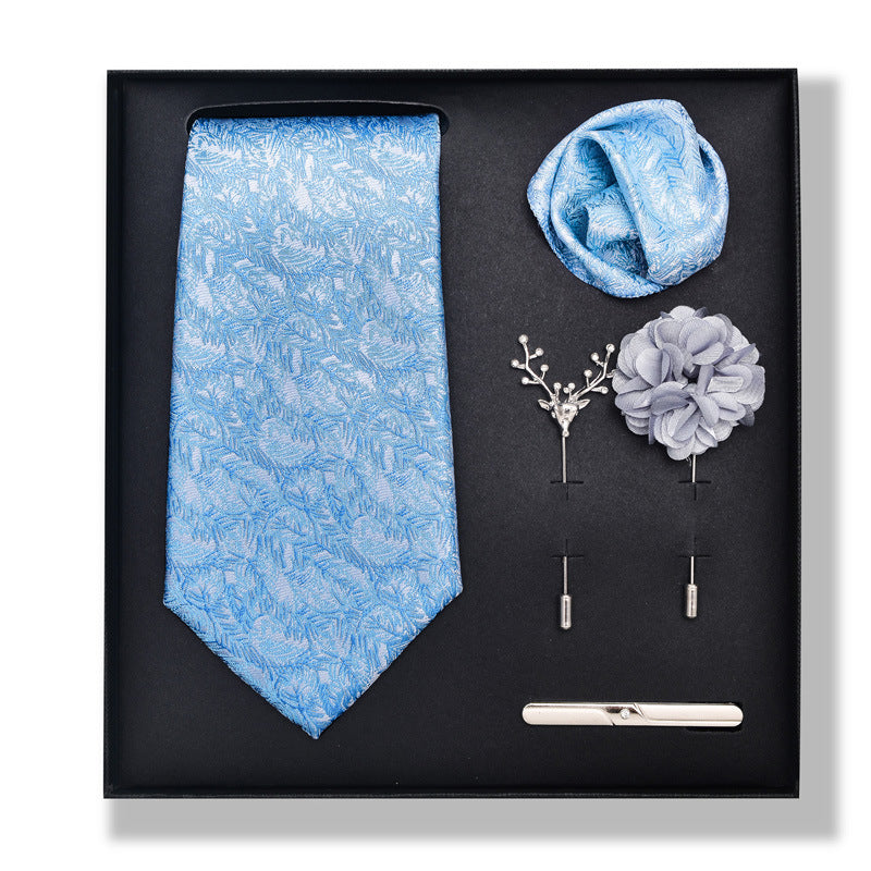 Cashew Nut Stripe Tie & Accessories Set