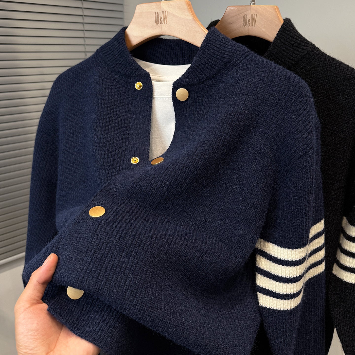Korean Flex Varsity Knit Jacket