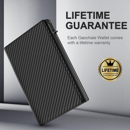 Mens RFID Blocking Metal & Leather Card Case