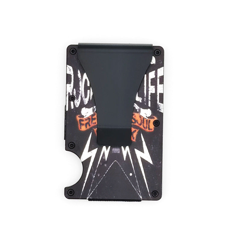 Carbon Fiber Metal Card Holder Wallet  RFID Anti-Theft