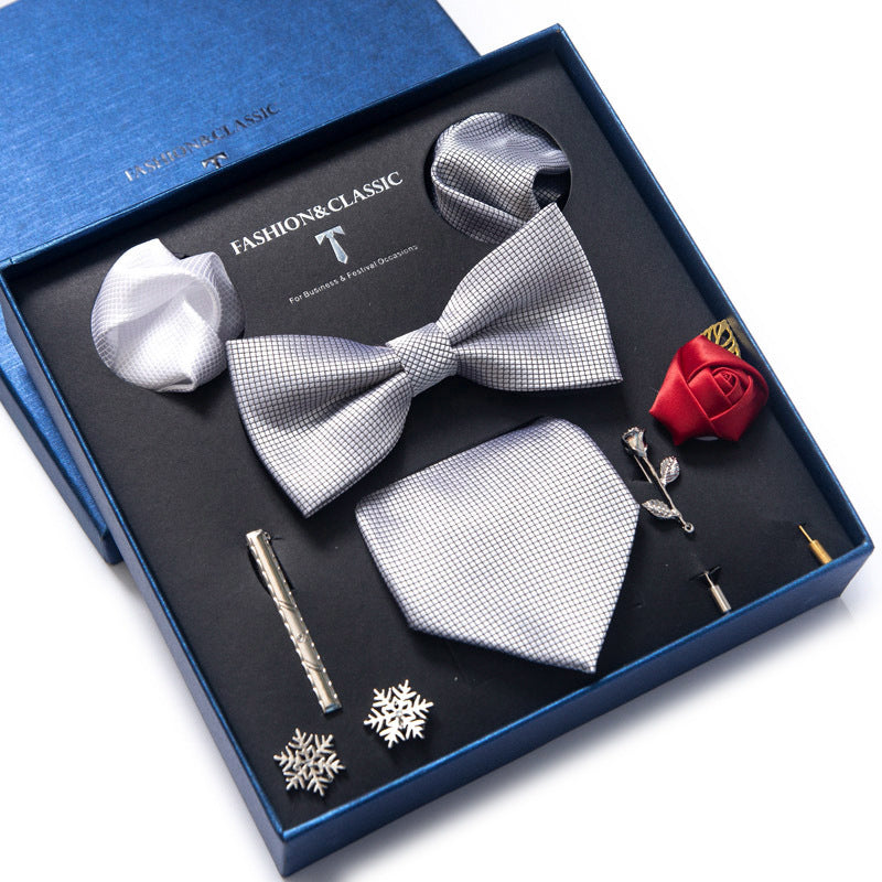 Spot tie set, bow tie, 8 piece set men's accessories
