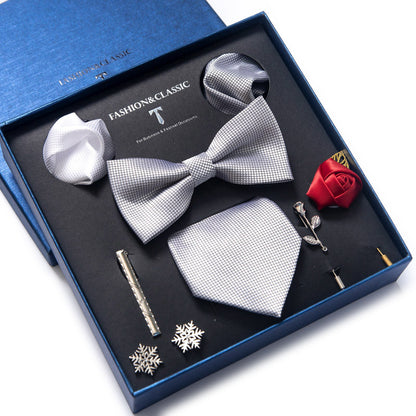 Spot tie set, bow tie, 8 piece set men's accessories