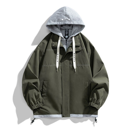 Men's Spring/Autumn Loose Hooded Mountain Jacket
