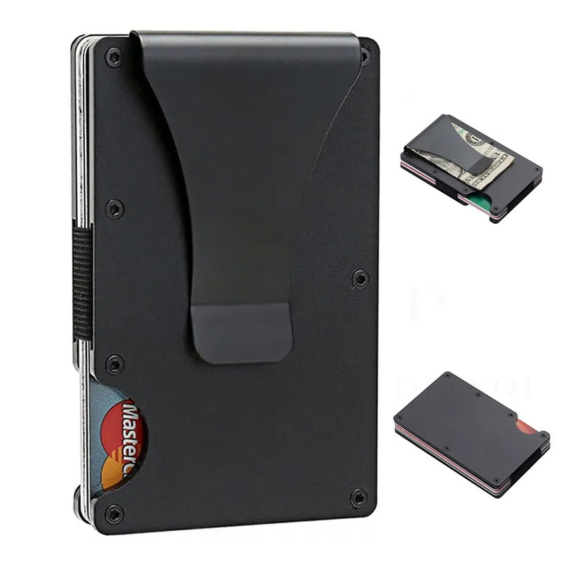 Carbon Fiber Metal Card Holder Wallet  RFID Anti-Theft