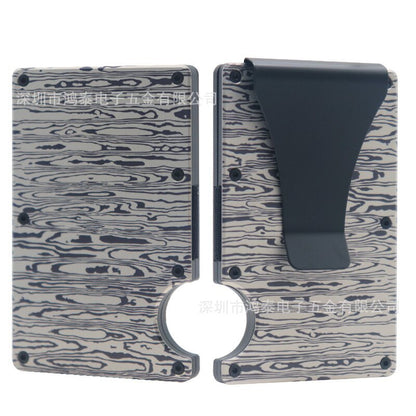 Carbon Fiber Metal Card Holder Wallet  RFID Anti-Theft