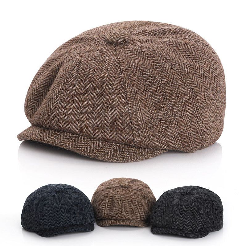 Autumn/winter berets for children and adults, including baby newsboy caps and unisex forward hats.