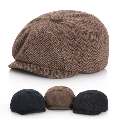 Autumn/winter berets for children and adults, including baby newsboy caps and unisex forward hats.