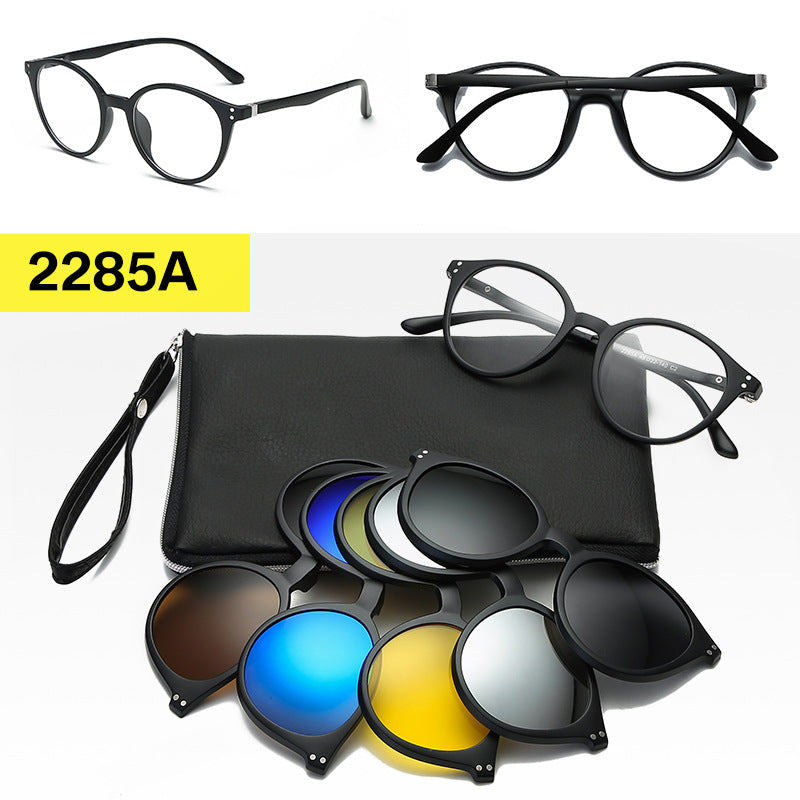 Polarized Magnetic Sunglasses & Myopia Frame Set for Men and Women
