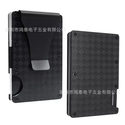 Carbon Fiber Metal Card Holder Wallet  RFID Anti-Theft