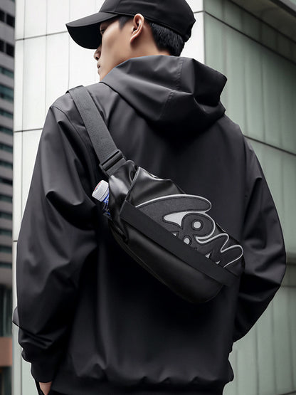 Crossbody bag, multifunctional chest bag, commuter bag, crossbody shoulder bag, magnetic buckle shoulder bag, men's cycling storage bag cross-border