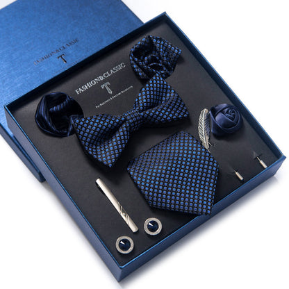 Spot tie set, bow tie, 8 piece set men's accessories