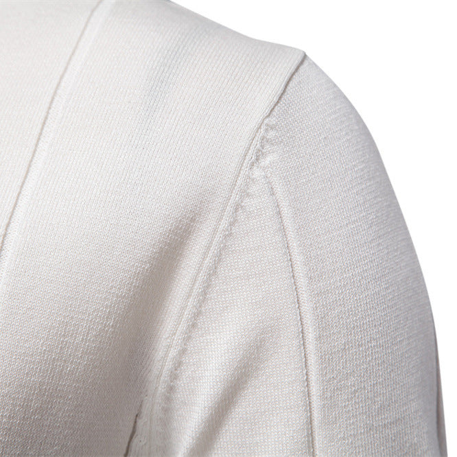 Men's Business Casual Wool Knit Polo Shirt