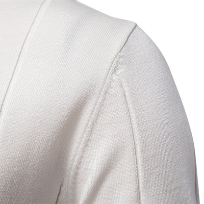 Men's Business Casual Wool Knit Polo Shirt