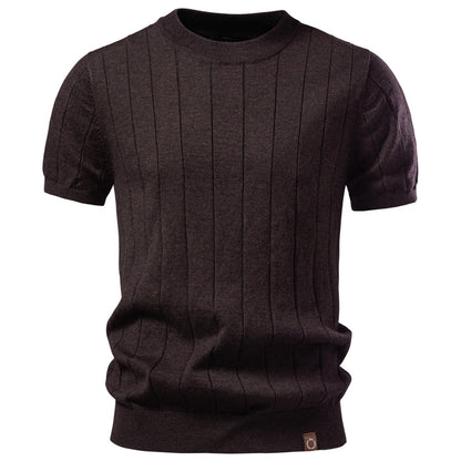 Men's premium Euro cotton/wool crew-neck sweater
