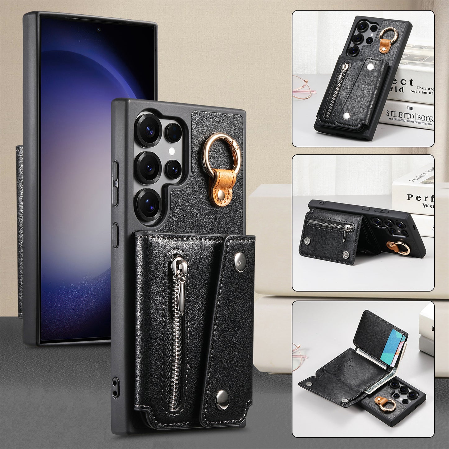 Samsung S25Ultra wallet phone case metal plating