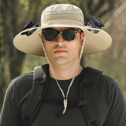 Solar Breeze Pro Solar USB Double Fan Cooling Hat