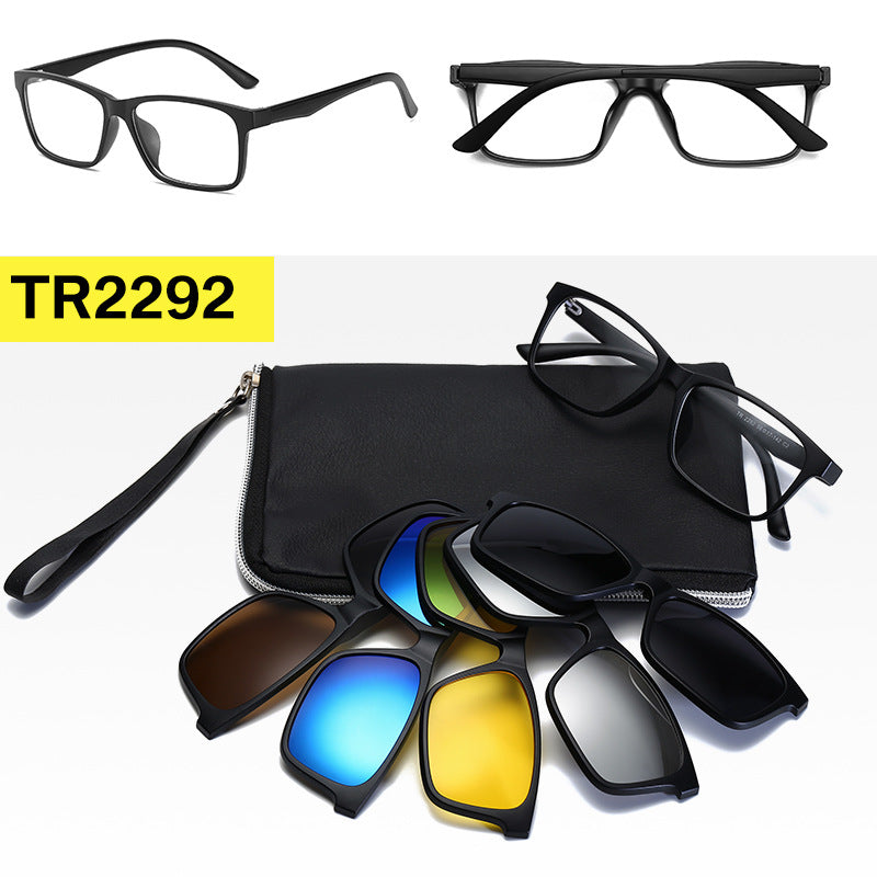 Polarized Magnetic Sunglasses & Myopia Frame Set for Men and Women