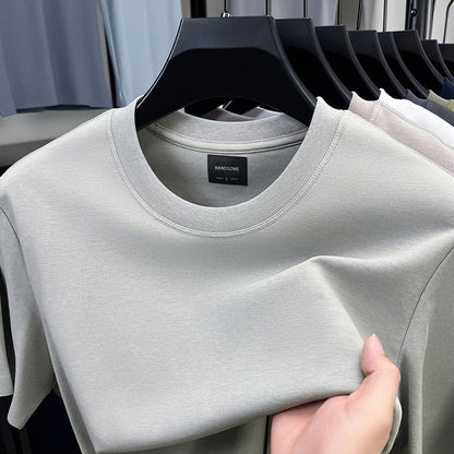 Men's premium embroidered short-sleeve T-shirt