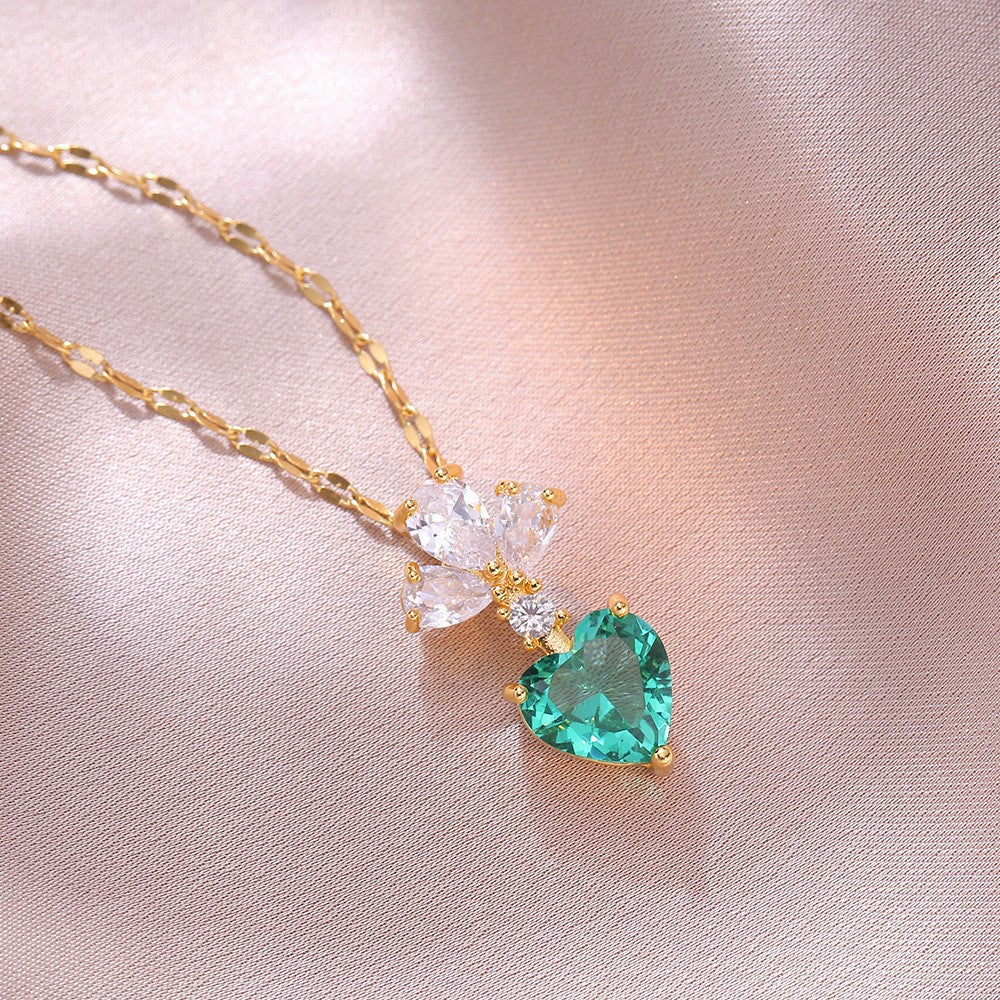 Amoré Zircon Flower Women's Necklace