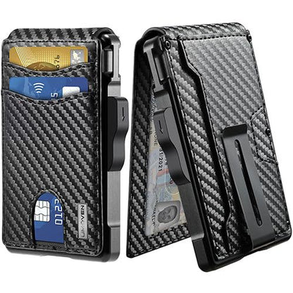Men's carbon fiber AirTag wallet