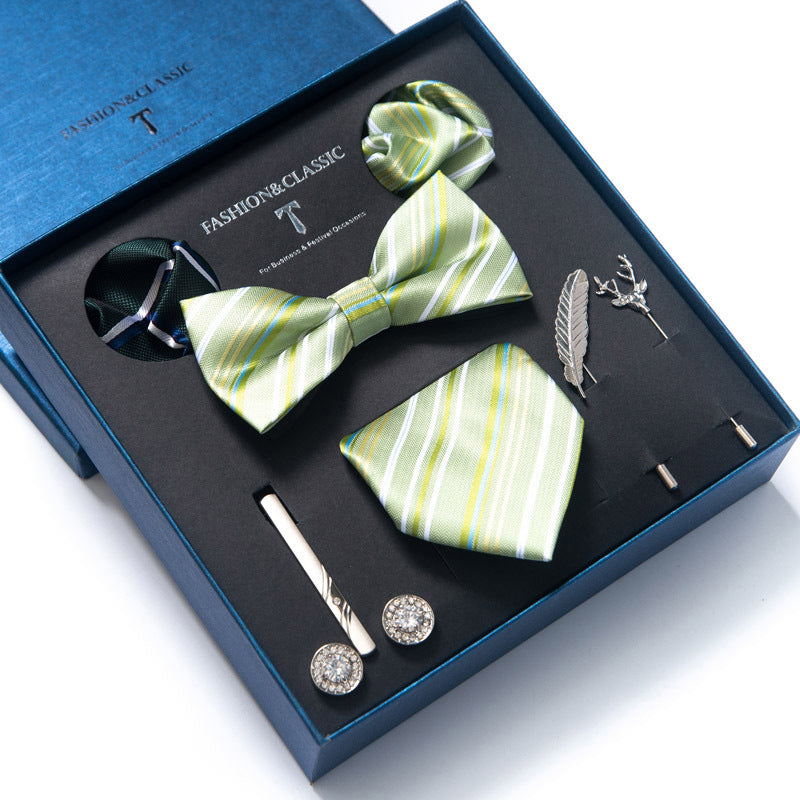 Spot tie set, bow tie, 8 piece set men's accessories