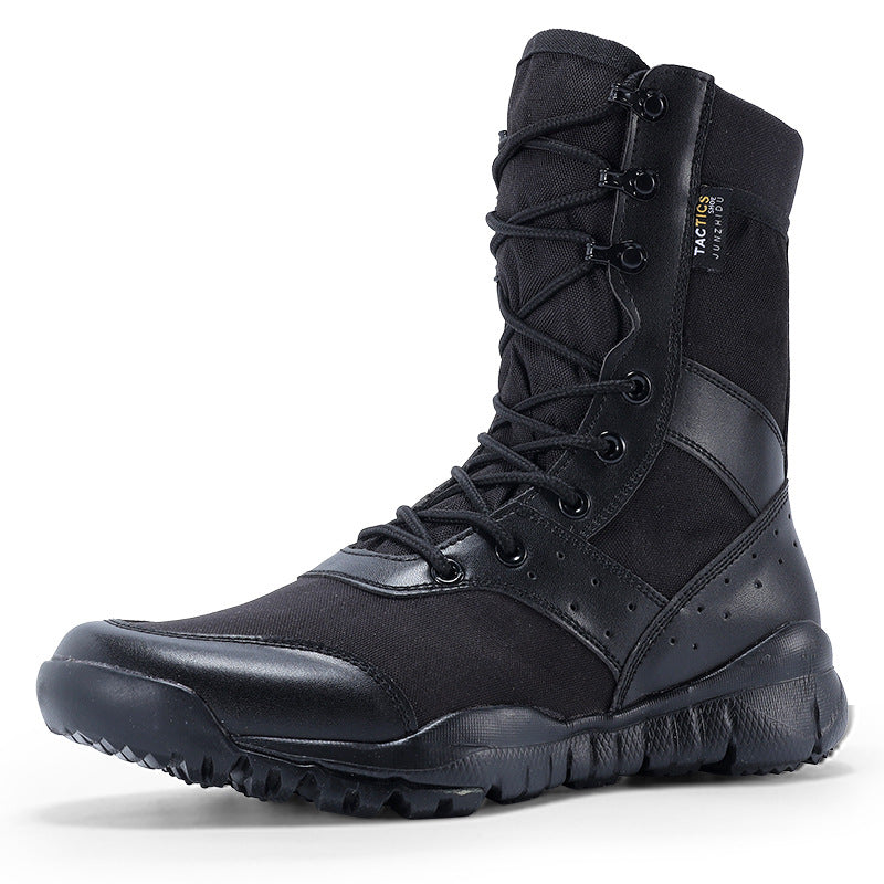 Desert Core Tactical Combat Boots  High-Top Breathable Canvas Edition