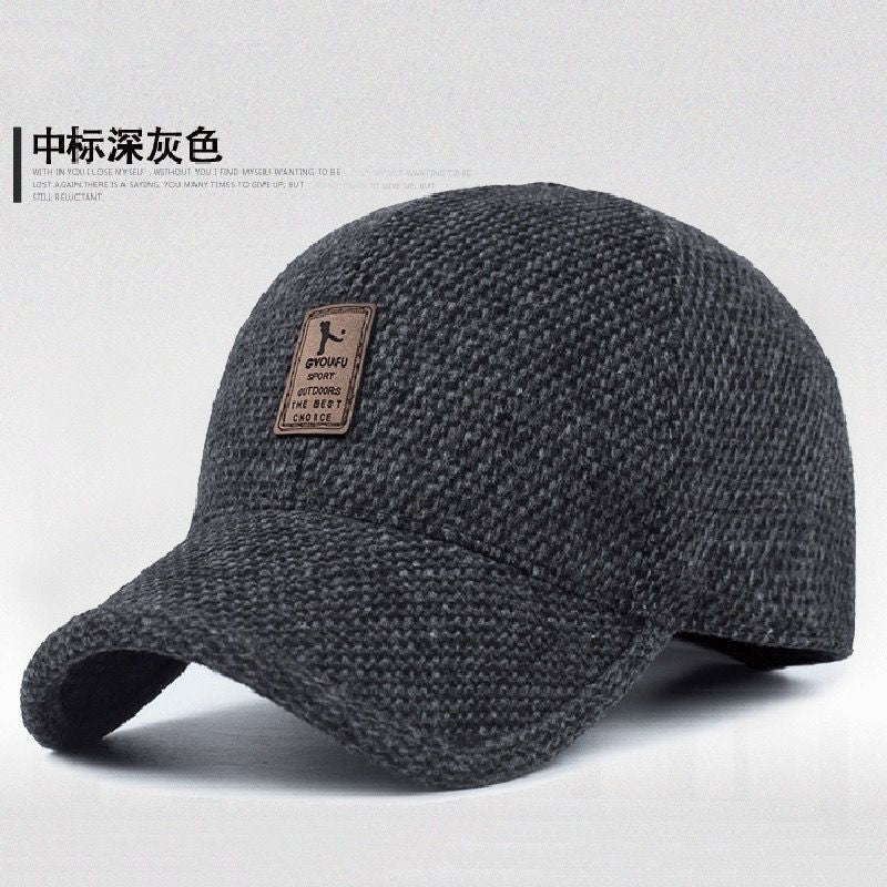 Autumn/Winter Men's Korean Baseball Cap: Large Brim, Casual, Trendy, and Versatile