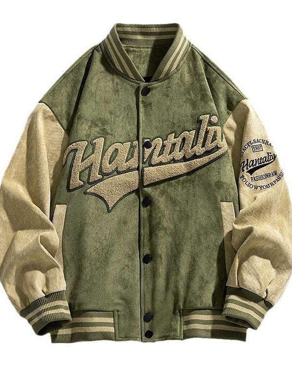 NASA Suede Vintage Bomber Baseball Jacket