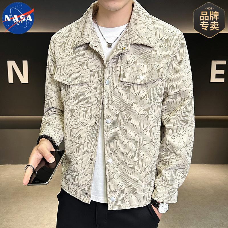 NASA Corduroy Lapel Jacket - Men's Fall Fashion
