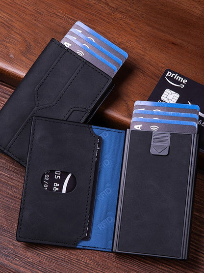 Slim Mens Metal Card Holder Wallet