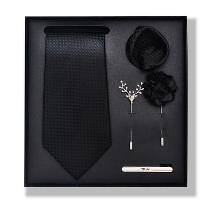 Cashew Nut Stripe Tie & Accessories Set