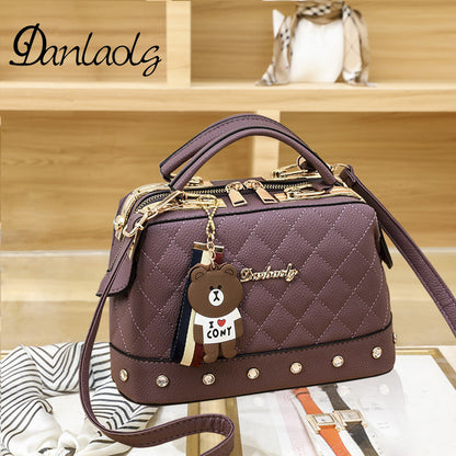 Chic European-Style Quilted Crossbody Bag