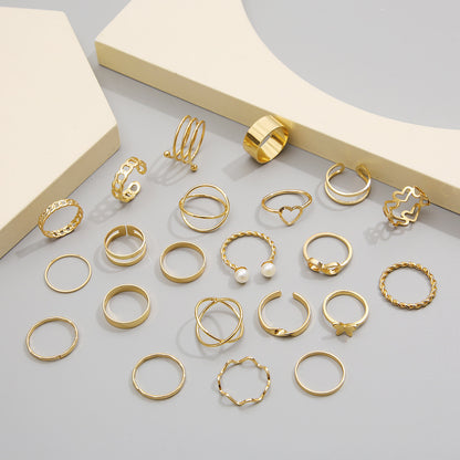 Cross-border New Opening Multi-joint Ring Set