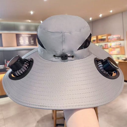 Solar Breeze Pro Solar USB Double Fan Cooling Hat