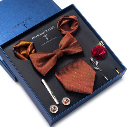 Spot tie set, bow tie, 8 piece set men's accessories