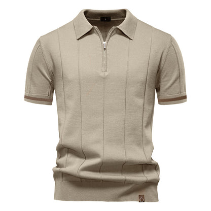 Men's Business Casual Wool Knit Polo Shirt