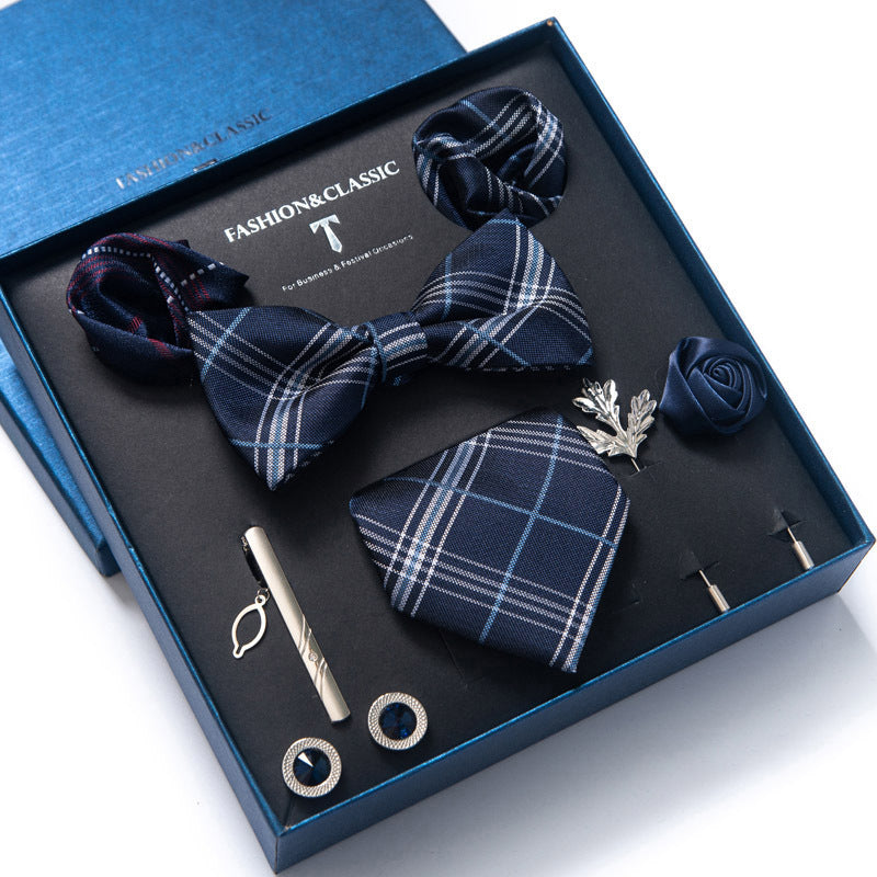 Spot tie set, bow tie, 8 piece set men's accessories