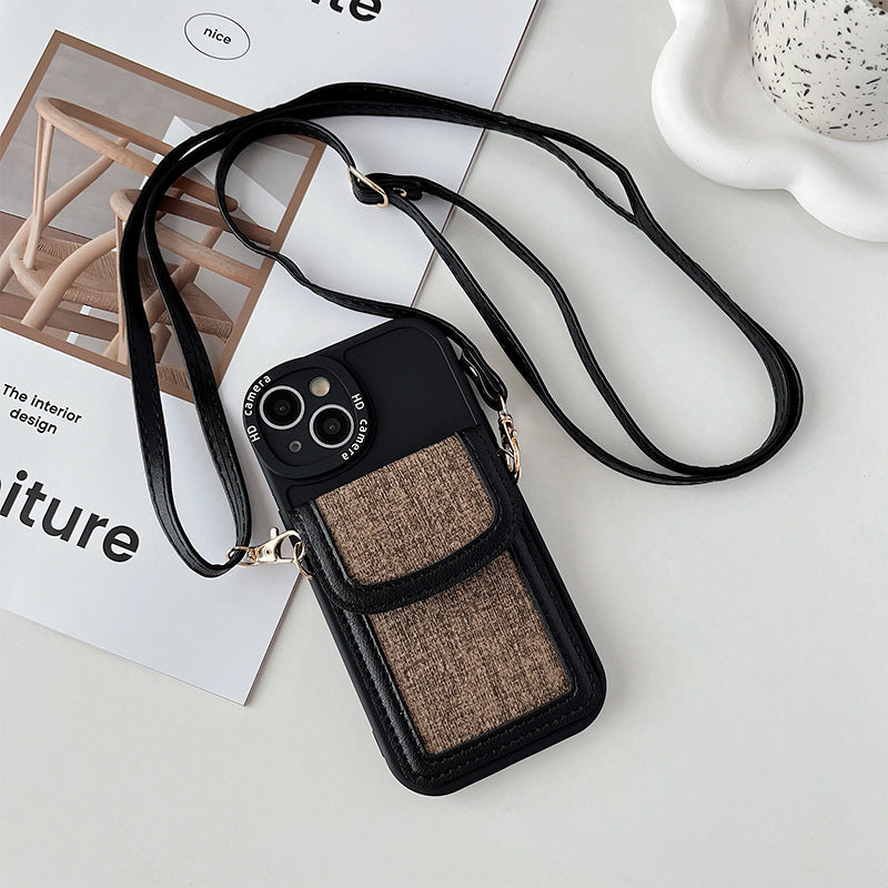 Strap Wallet Luxe Series Cross body Wallet Case for iPhone