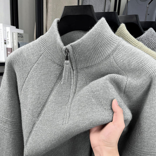 Puyuan Half-Zip Thick Knit Sweater