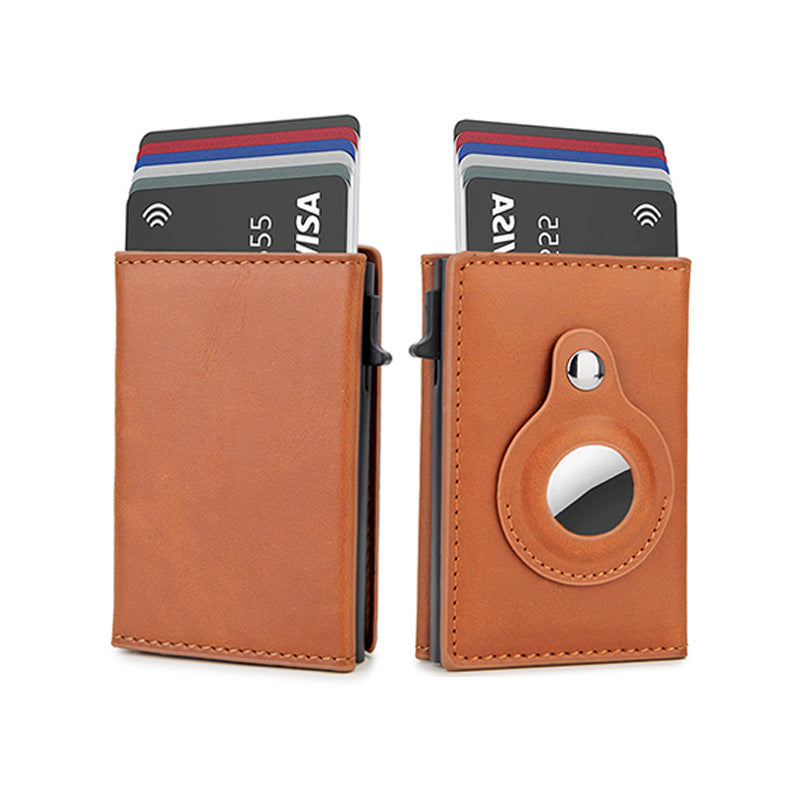 Anti-Theft Card Case with AirTag Holder for Men