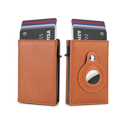 Anti-Theft Card Case with AirTag Holder for Men