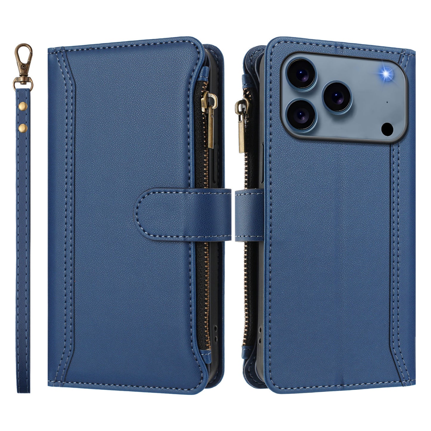 Zip Wallet Solid Series  Zipper Wallet Case for iPhone 17 Pro Max / Apple Phones